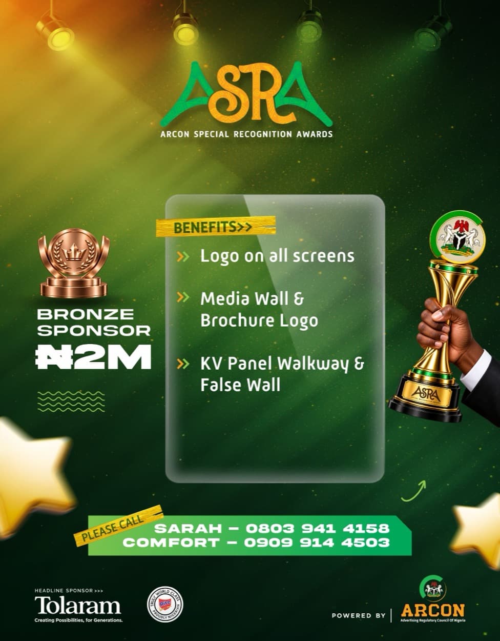 Bronze sponsorship package — ₦2M