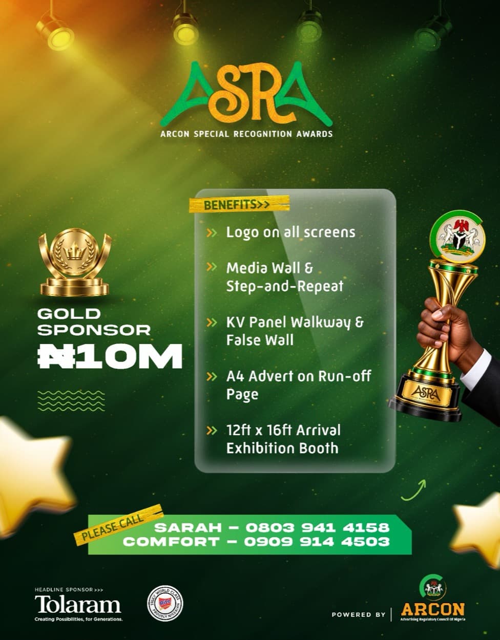 Gold sponsorship package — ₦10M